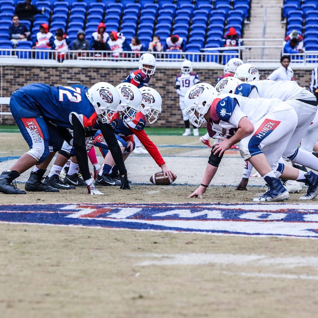 NCSportsAssoc's tweet photo. @DurhamNC hosts the annual Carolina Bowl, a football event for exemplary youth players from NC & SC that aims to build high character individuals and supports philanthropic work through a partnership with @StJude “Kids Helping Kids” Initiative! @DurhamNCSports #CompeteNC https://t.co/DVC8OkuDqn