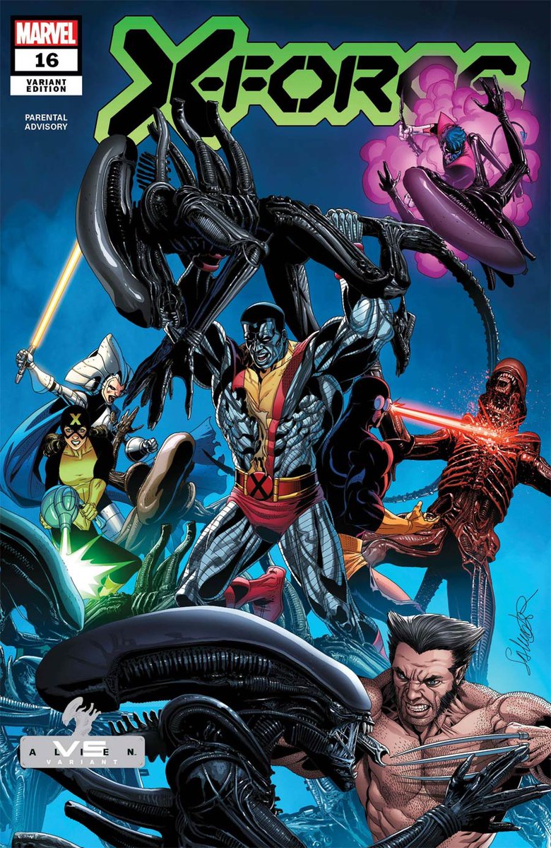 MidtownComics's tweet photo. TOMORROW from @Marvel: X-Force #16 by @Benjamin_Percy and #JoshuaCassara with a Marvel Vs Alien cover from @SalvadorLarroca!
X-Force braves the depths of the sea, where a deadly discovery reveals a dark side of KRAKOA.
https://t.co/H7GDWWEu3u
#XForce #Wolverine #MarvelVsAlien https://t.co/OSQos1LsS1