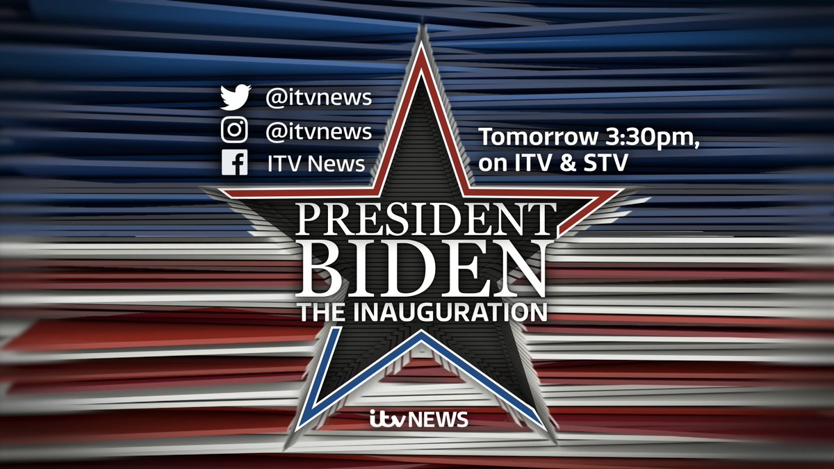 ITV News will bring you live coverage as Joe Biden becomes president of the United States. @tombradby presents from Washington DC - watch from 3.30pm tomorrow on @ITV and itv.com/news