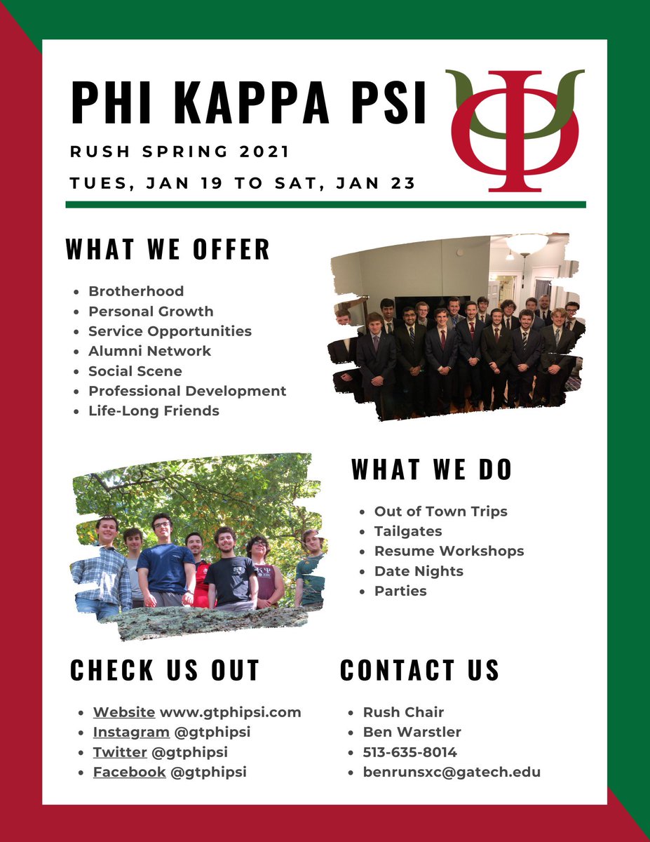 gtphipsi's tweet photo. If you didn’t know... RUSH STARTS TODAY! Rush will begin at 7pm EST and conclude at 10pm EST. We are super excited to meet everyone and get to see some new faces. If you know anyone that is interested in rushing, send them our way. You must be registered with IFC to participate! https://t.co/67NVJmHSyw