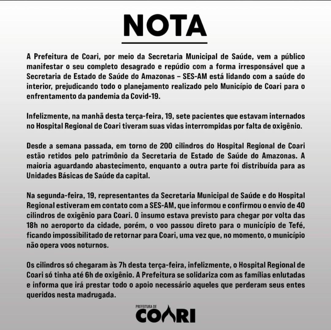 Lunytota's tweet image. #BigBrother começa hoje. 

Estamos morrendo a muito tempo. 

Prova disso é o governo de COARI clamando por meio de posts pela voz da própria população! 

ESTAMOS BEM LONGE DO RESTO DO PAÍS. UM ABISMO NOS DIVIDE.

 #SOSAMAZONAS #SOSAM #OxigenioPraManaus #nortepelonorte