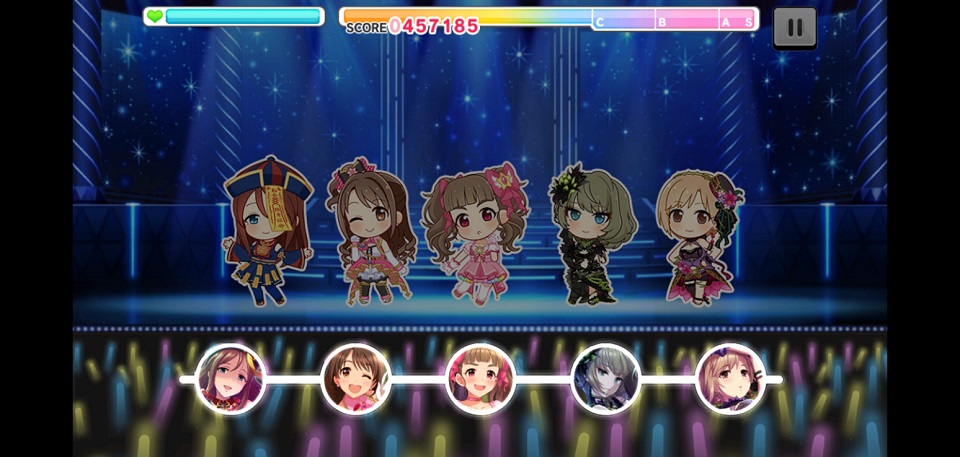 ナナp デレステ ノワール楓さんの放置編成 シンデレラマジックだけでも強いからセンター以外での採用もありかな Srスキブ神谷奈緒や椎名法子 新田美波がスタラン15ならキャラバンイベントでの放置が楽になりそうね