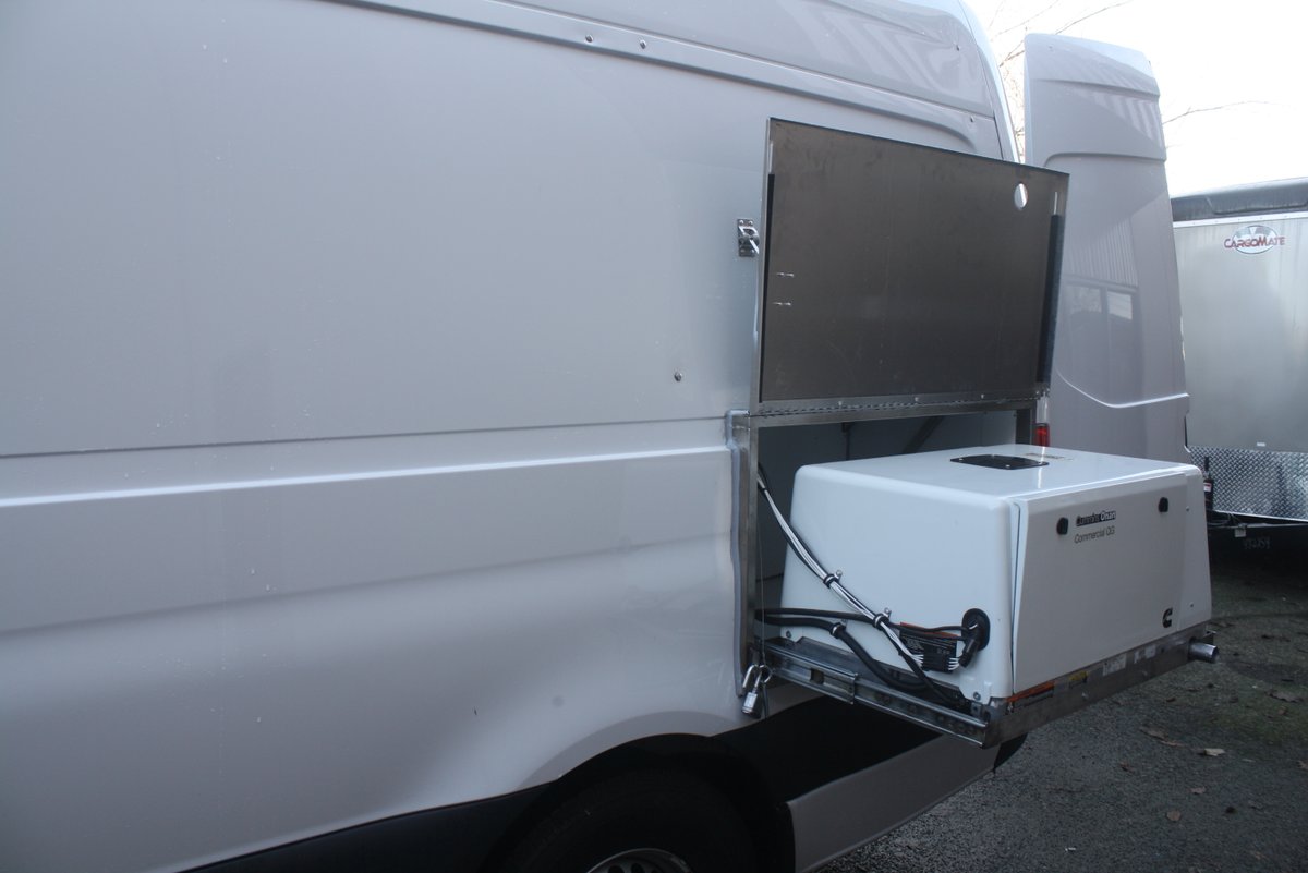 Two of three support vans for #SalvationArmy   Ready to help those in need.  These Apollo built #MercedesSprinterVans ready to serve up pre cooked food, coffee and other comfort foods are just one of the mobile units built by Apollo.  We also do Medical and Dental builds.