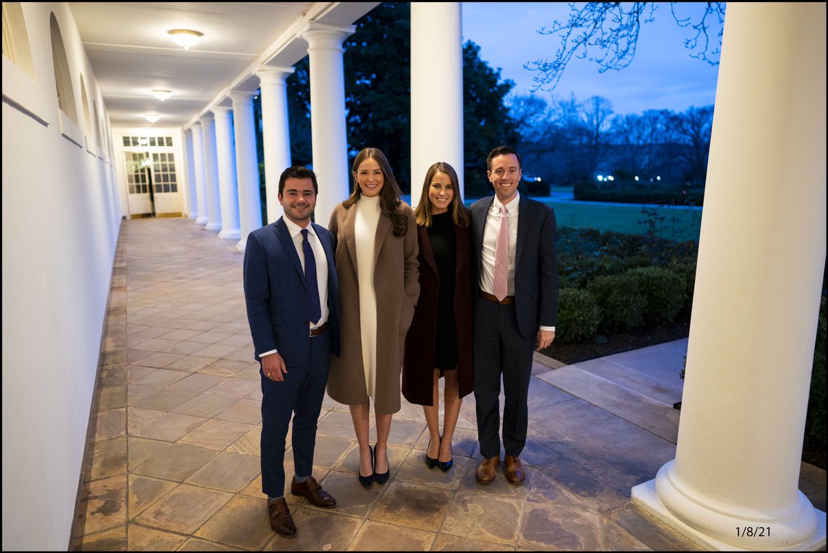 The Trump @WhiteHouse has had the best press wranglers, but I’m partial to these four. Margo, Gaby, & Davis: you were an incredible team that approached everyday with the same excitement as the one before it. Thank you for everything! #ThankYouPress 📸 @dougmillsnyt