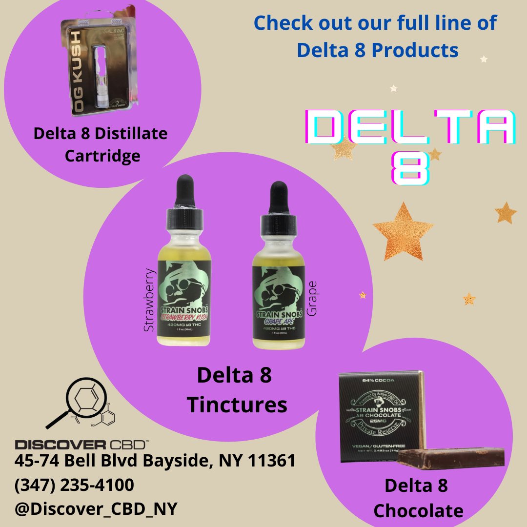 We are releasing new products all the time. Ask us about our #delta8 items.