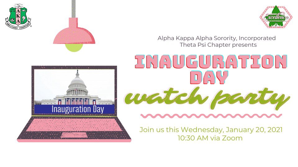 The 2021 inauguration is a prominent event in history as our Soror, Vice President-Elect Kamala Harris makes history as the first woman AND person of color to become the Vice President of the United States of America. The link is in our bio! We can’t wait to sKee you there! 💕💚