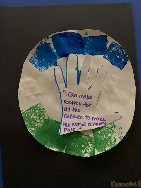 OOur PK4 students read a story about Dr. Martin Luther King Jr. and discussed how he made the world a better place for all people, no matter their appearance. We then created our own worlds and talked about how we could make the world a better or happier place.