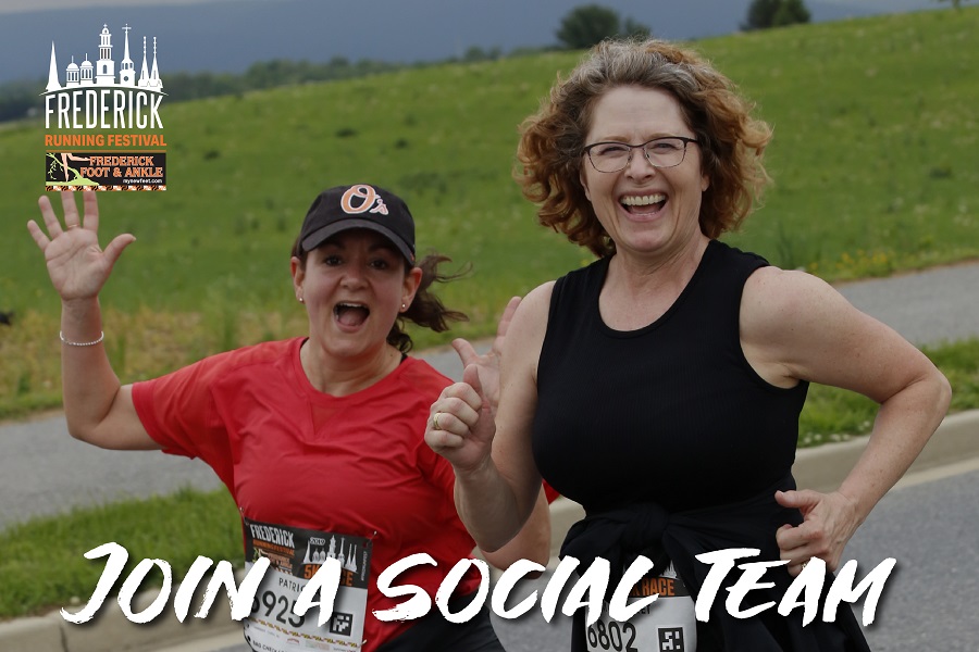 RunFrederick's tweet image. Running with a friend (or a group!) really is so much more fun than running alone, so create a social team!  Regardless of when your teammates register, the entire group will get a $10 refund once your team reaches 10 or more members. Learn more: ow.ly/Rx9m50D8Mr2