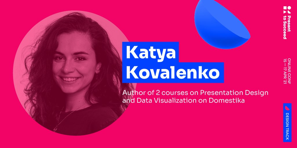 ptsconference's tweet photo. We introduced her session but didn't introduce her! Woops! 

Katya is a presentation and data designer located in Spain! She is also author of two courses on presentation design for @Domestika  and yes, she will be one of your speakers in the Design track! https://t.co/z7ZZVfYiue