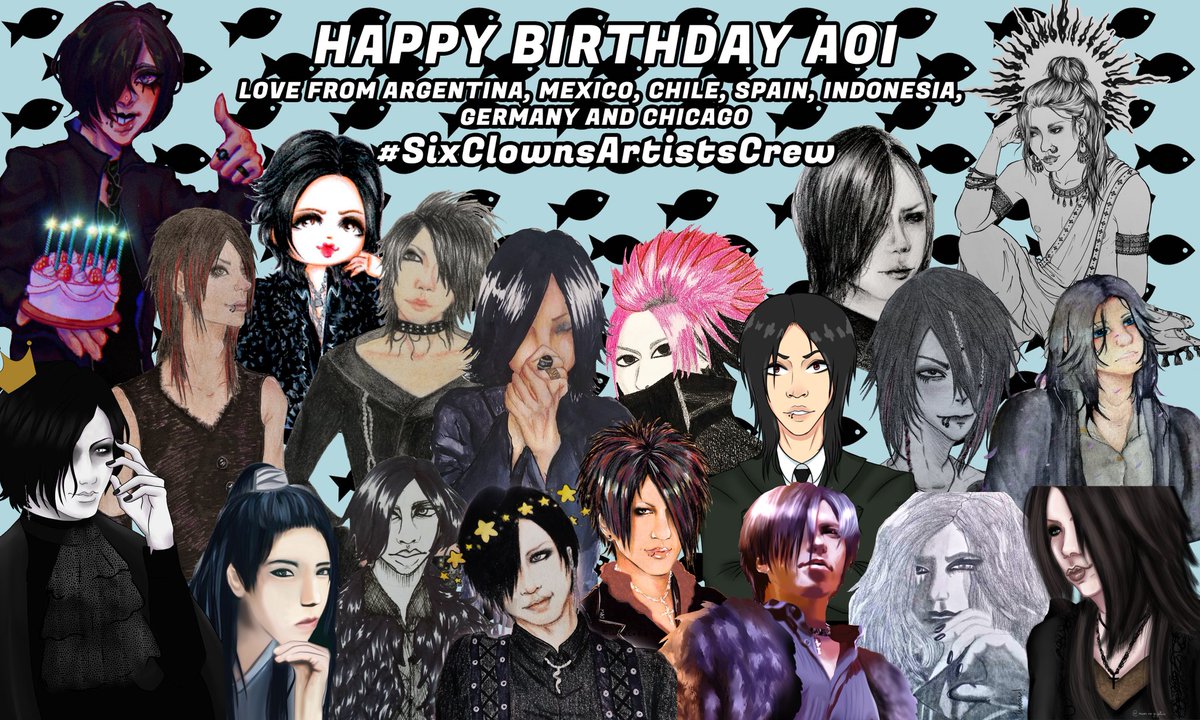 Black_Haien4's tweet photo. HAPPY B-DAY @official_aoi
#HAPPYBIRTHDAYAOI #HAPPYBDAYAOI #HAPPYAOIDAY #葵 #Aoi #AoitheGazettE #theGazettE #ガゼット #OurKonekochan #SixClownsArtistsCrew #SixClownArtistCrew https://t.co/GJK4dS7Us8