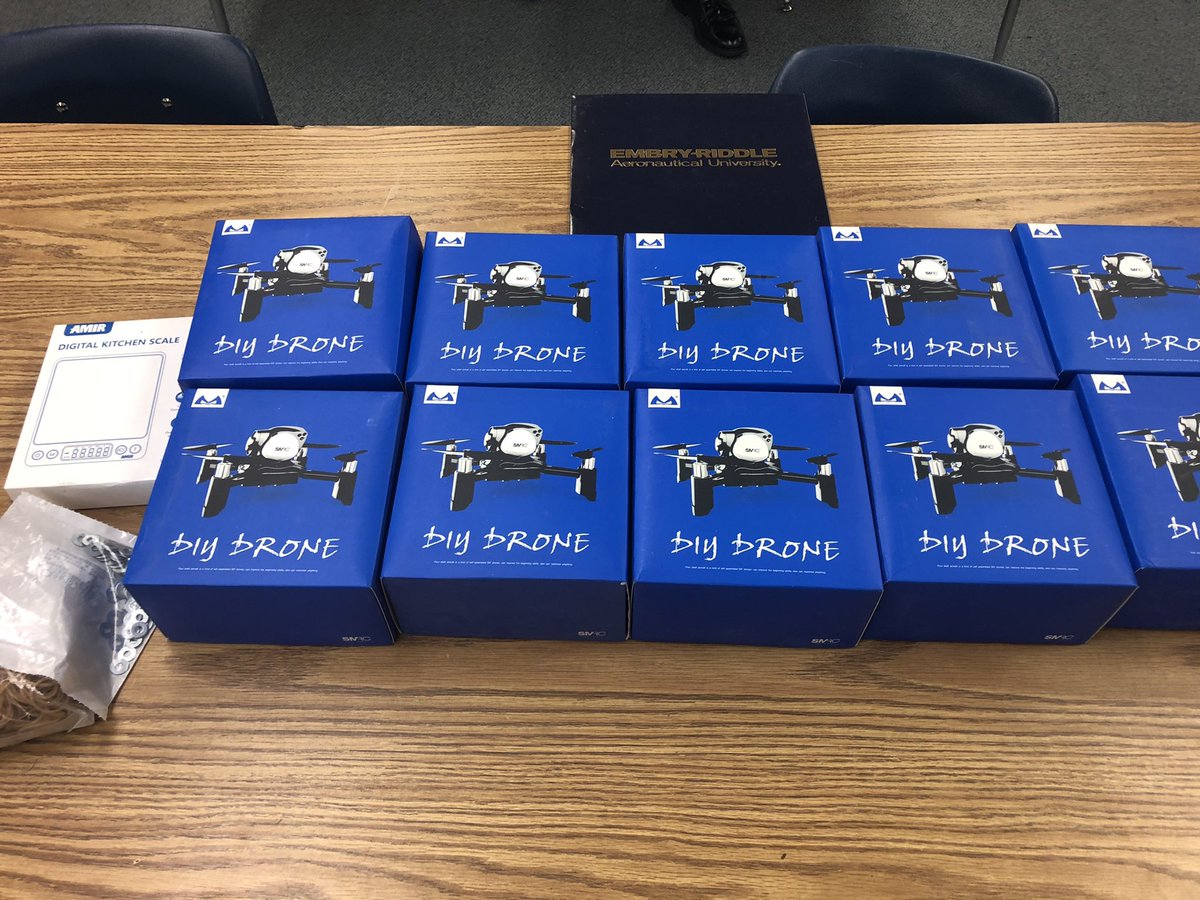 BHS_FL20022's tweet photo. The drones have arrived! Each ERAU dual enrollment gets a free drone today for use in our AS 220 Unmanned Aircraft Systems curriculum. ☺️ https://t.co/yP8HVDs6Pa