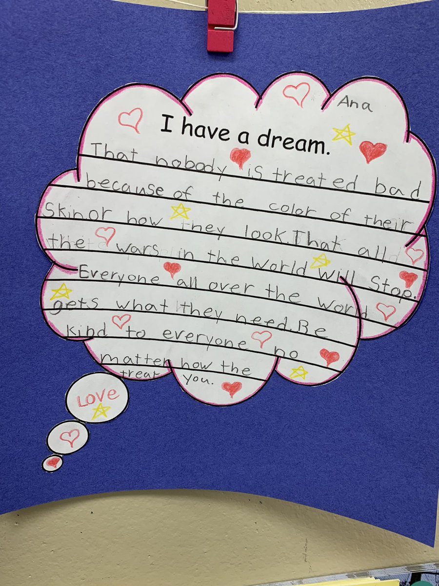 BAcacemy's tweet photo. Student dreams for Martin Luther Jr. Day. https://t.co/7EHlBPgqaF
