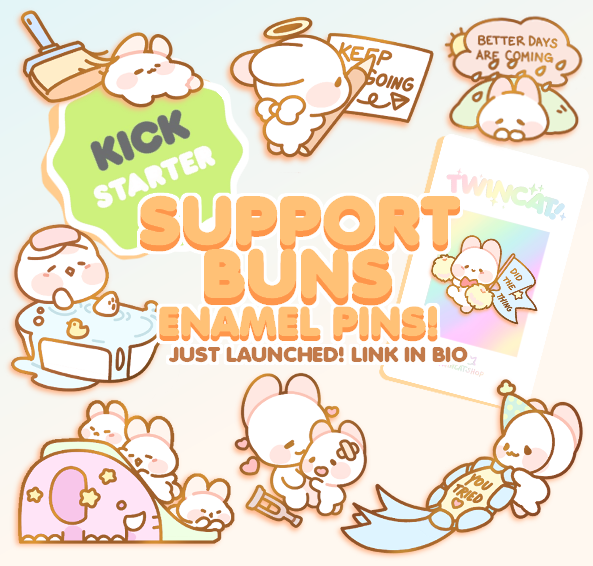 💖 #Kickstarter is LIVE! 💖 Link in BIO! the campaign will run for 14 days with another 14 days payment processing fees (if successfully funded!)

#twincatshop #kickstarterpins #pinkickstarter #pindesign #kawaii #pinpreorder #pingame #pin #lapelpin #pingamestrong #enamelpin