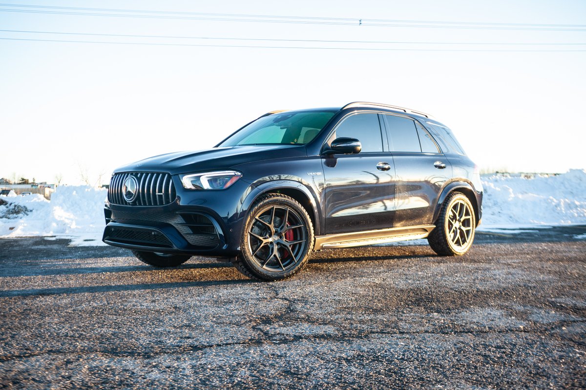 Big Vossen Wheels Winter wheel and tire setup for this Mercedes Benz AMG GLE. Who said you can't look stylish in the snow?