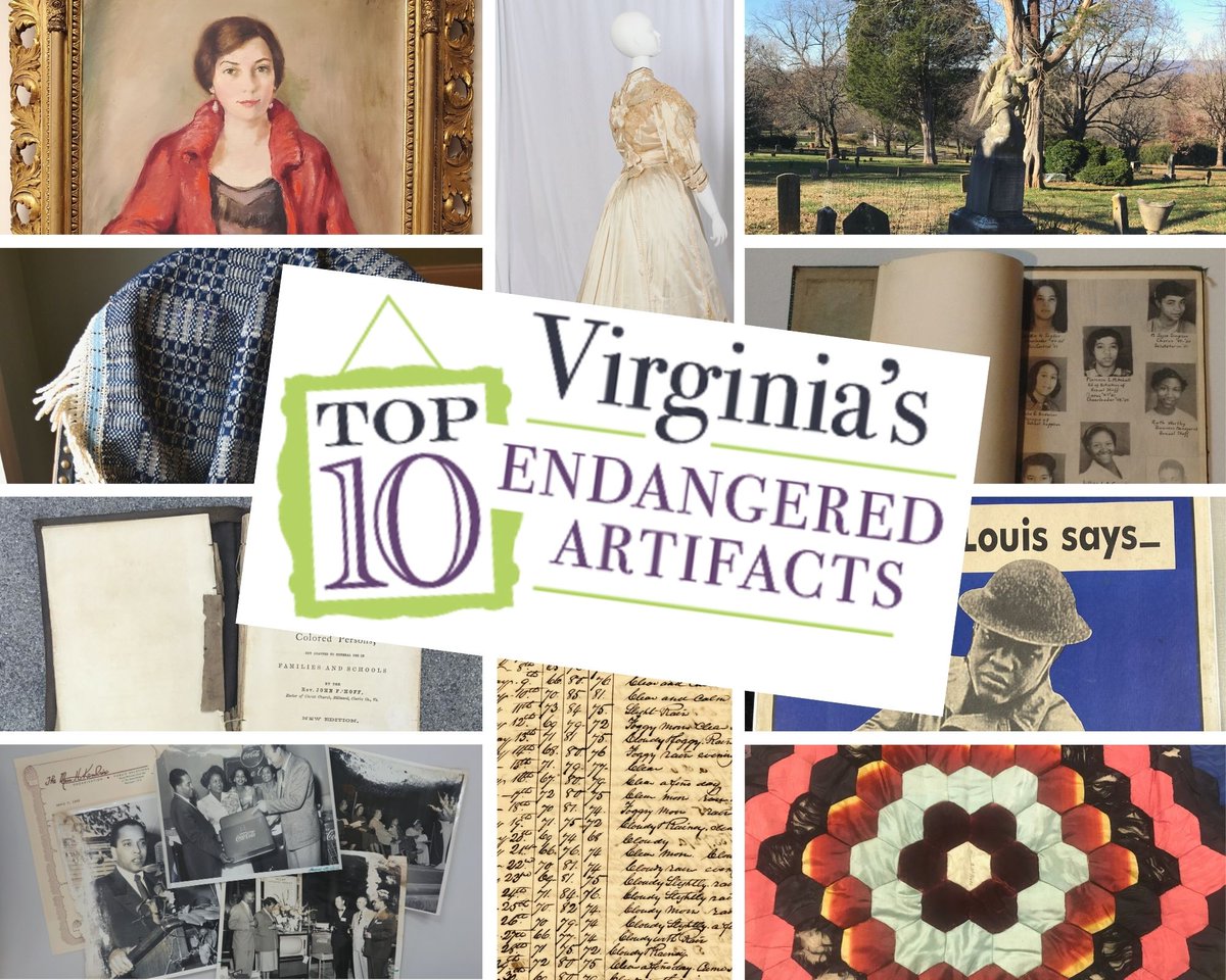 VAMuseums's tweet photo. Don't miss the opportunity to help a deserving #Virginia #museum! Your vote in Virginia's Top 10 Endangered Artifacts could determine the recipient of our $1K #conservation award. Vote daily thru midnight Jan 20th! #vamuseums #conservingdiversity #vatop10 https://t.co/sxu938A96Z https://t.co/7B7K1B0vZV