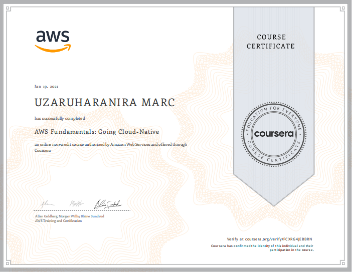 uzarwanda's tweet photo. I haved enjoyed AWS services,AWS Regions and infrastructure,networking, storage, databases, monitoring, and scaling,security and cost management. Thank you Team @awscloud Blaine, Morgan and Allen https://t.co/NaqivqtREW