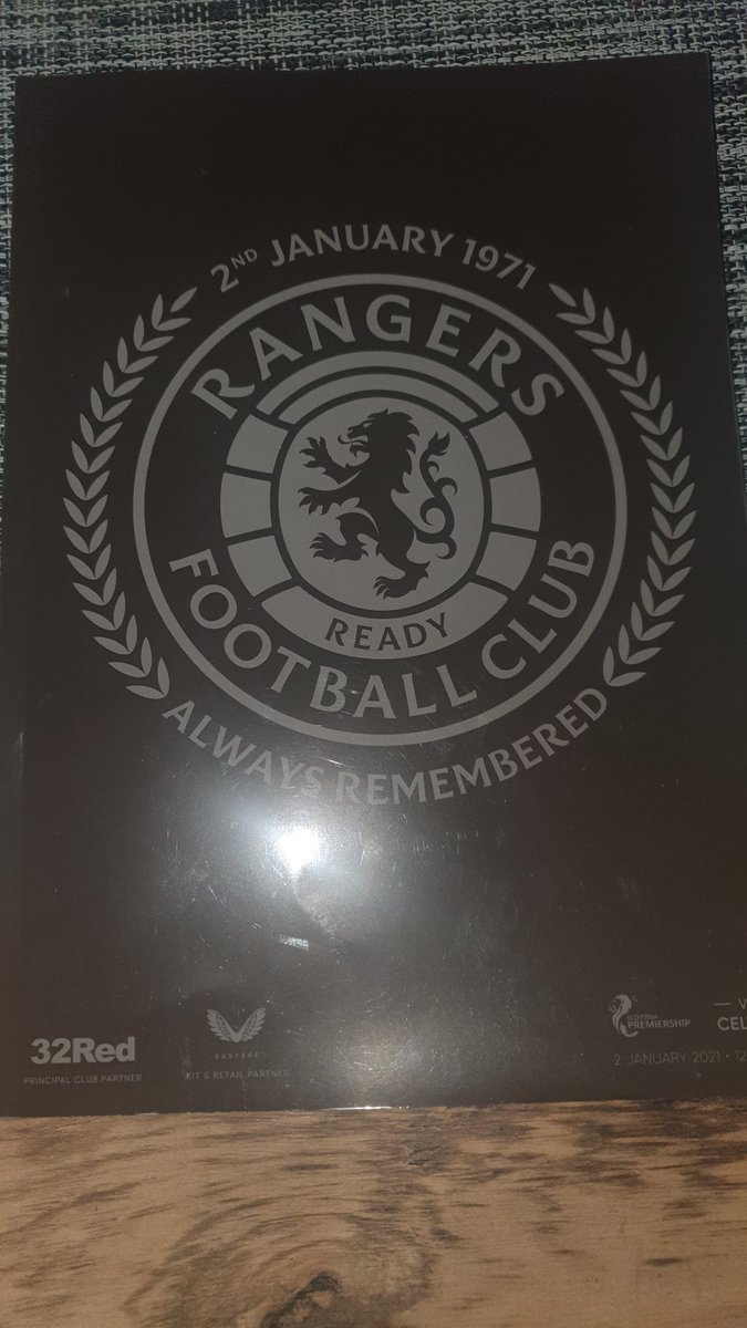 Programme from 2nd January against Celtic. These sold out online & seem to be hard to come by for whatever reason. Are they printing less due to no crowds at games?