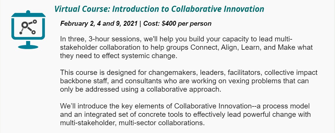 CoCreateMLD's tweet photo. RT @WeAreCoCreative: It's not too late to join our first training cohort of 2021! Register today for this spicy and (relatively brief) introduction to the Collaborative Innovation process.

#collabinn #systemschange #Leadership #Collaboration https://t.co/UthykM2Yen