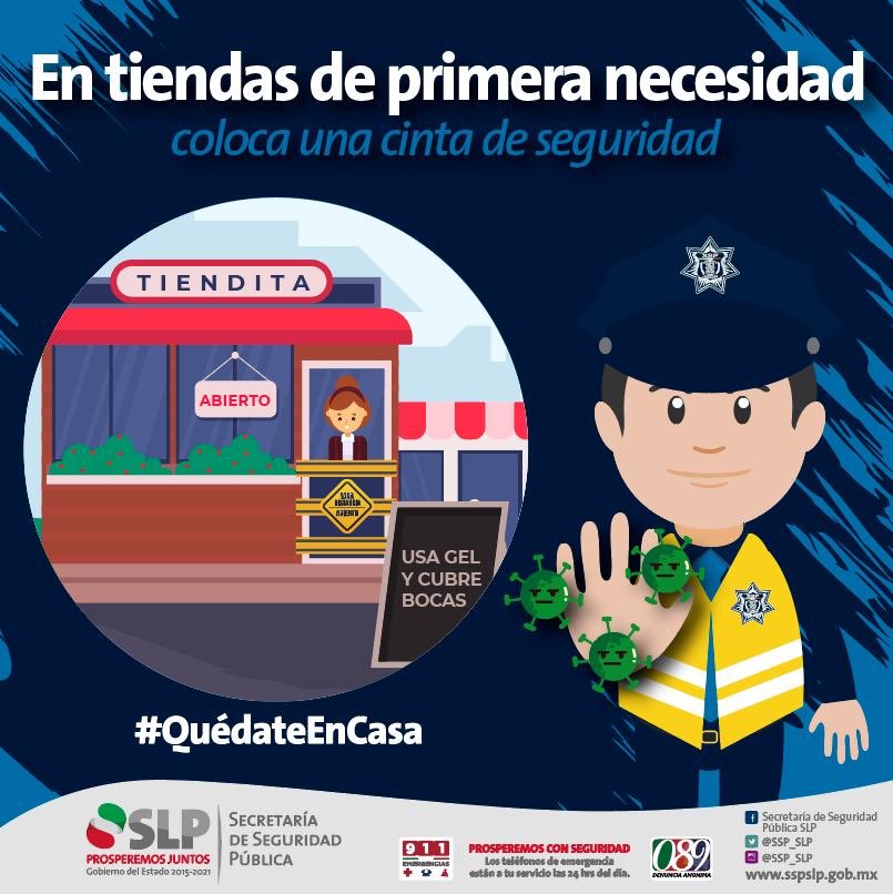 SSPC_SLP's tweet photo. 👩🏻‍🦱👨🏻 Comerciante recuerda colocar en tu establecimiento cintas de seguridad, para delimitar la #SanaDistancia entre clientes, a fin de evitar la propagación de #Covid19🦠
Te proteges tu, nos protegemos todos.
#PorTuFamilia 
#SiSalesCuídate😷 #UnidosSalimosAdelante https://t.co/IBCwecYoMZ