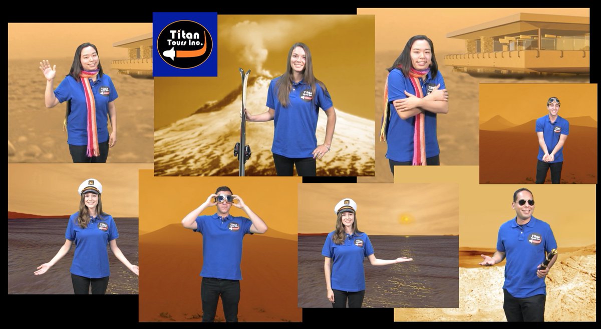 Tracy,  @ashleympalumbo and  @enceladude along with two fellow interns, also had a more unconventional experience during their  @NASA internship, being sent to Titan as tour guides... :) [19/n]