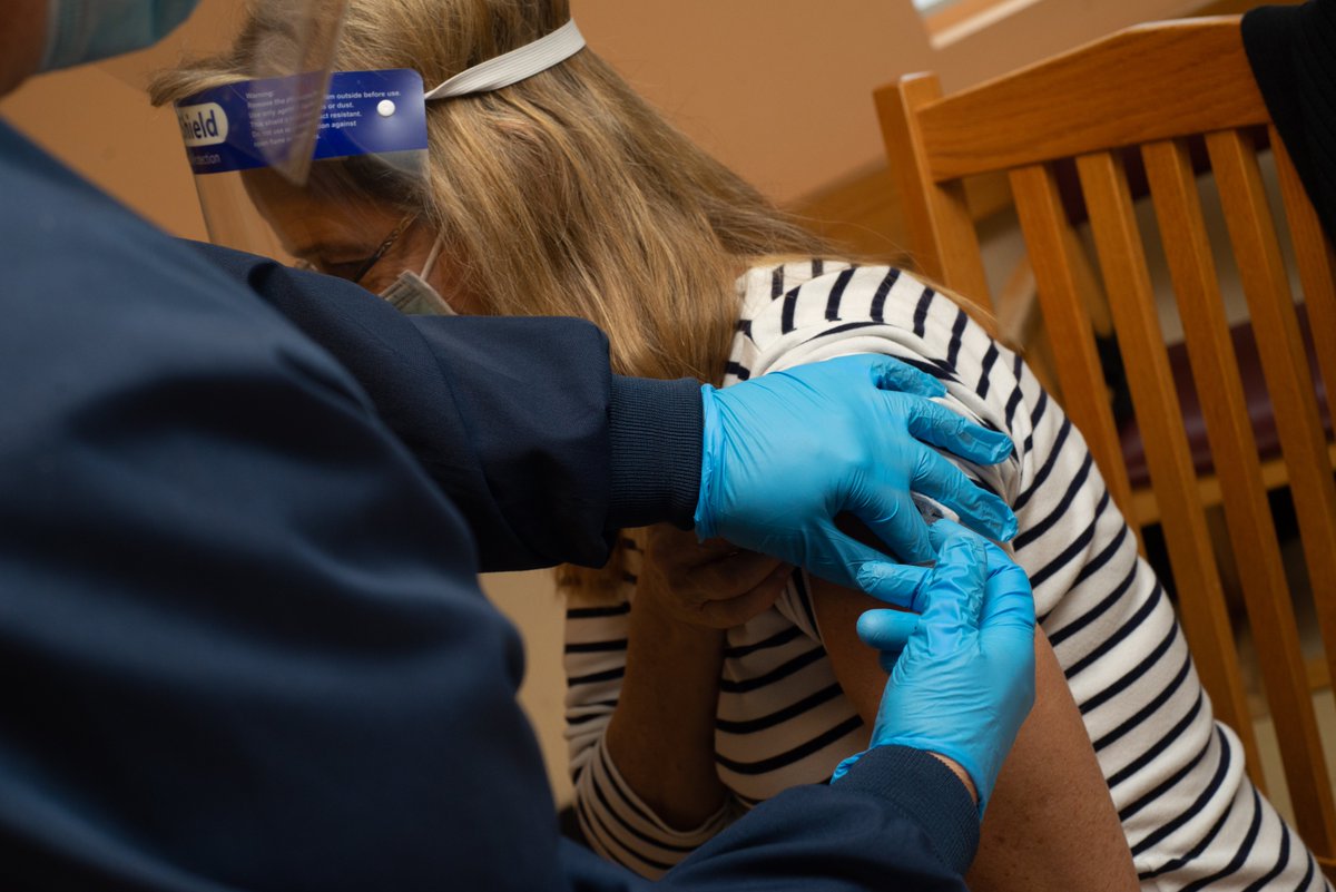 TCFDiscovery's tweet photo. A big day! It was round 2 of #vaccines for #TCFD today! So grateful that hundreds of our staff have chosen to get the #COVID19vaccine, demonstrating their commitment to protecting the most vulnerable in our care. Here’s to a safe 2021! #TCFDStrong https://t.co/V2Q6YP20J6