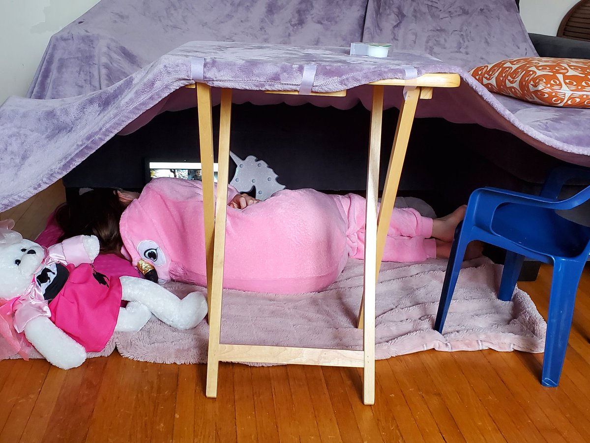 Building a fort makes learning more exciting! <a href="/diamondtrail/">TheRayan</a> #grade4 #virtuallearning
