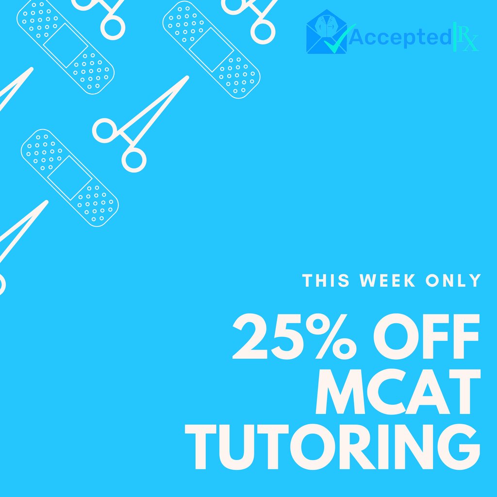 AcceptedRx's tweet photo. A stellar MCAT score is the keystone of your medical school application, so what are you waiting for?

Promotion ends Monday 1/25

#premed #mcat #mcatgiveaway #mcattutor #premedlife #premedtutor #premedtutoring #premedgiveaway #secondaryapplication #MCATtutoringgiveaway https://t.co/GpN59CBWw8