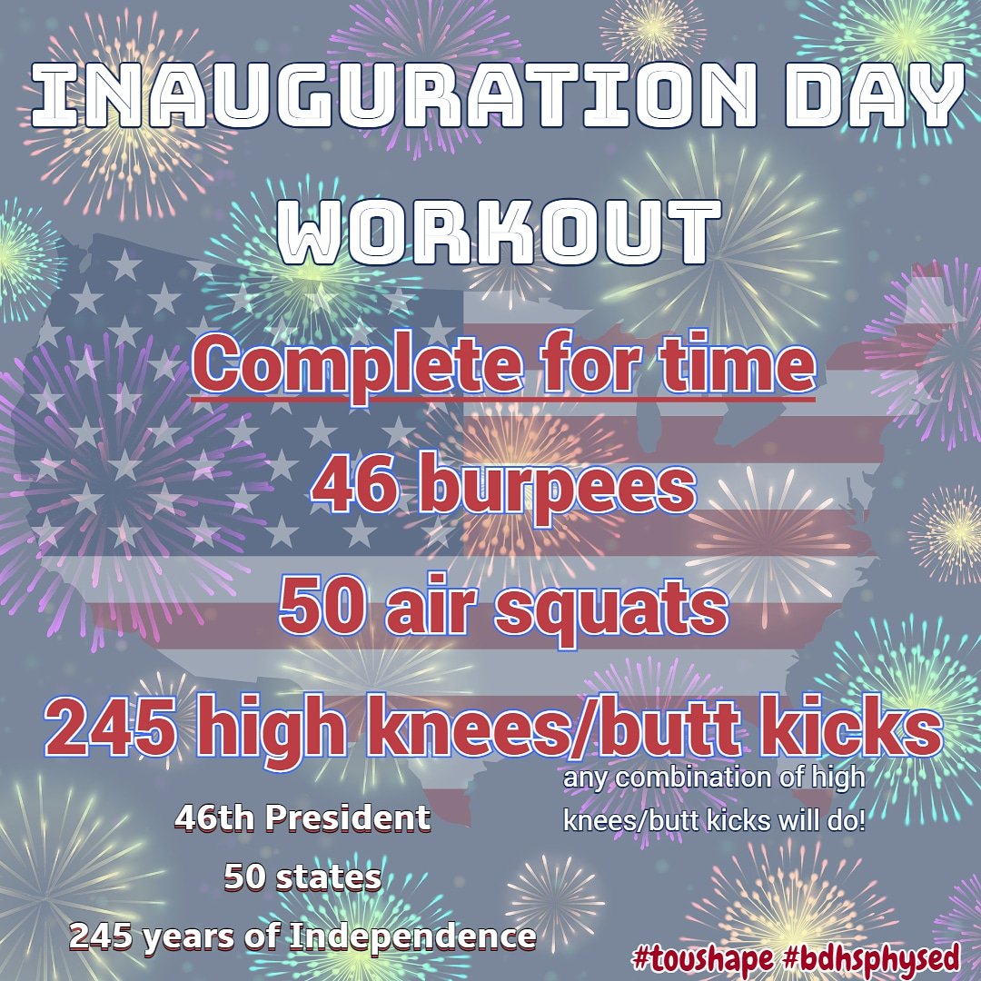 toushaPE's tweet photo. No school for the inauguration means you have plenty of time to.... MOVE!  #BrentsvilleMOVEment #bdhsphysed https://t.co/3sucPYeFFt