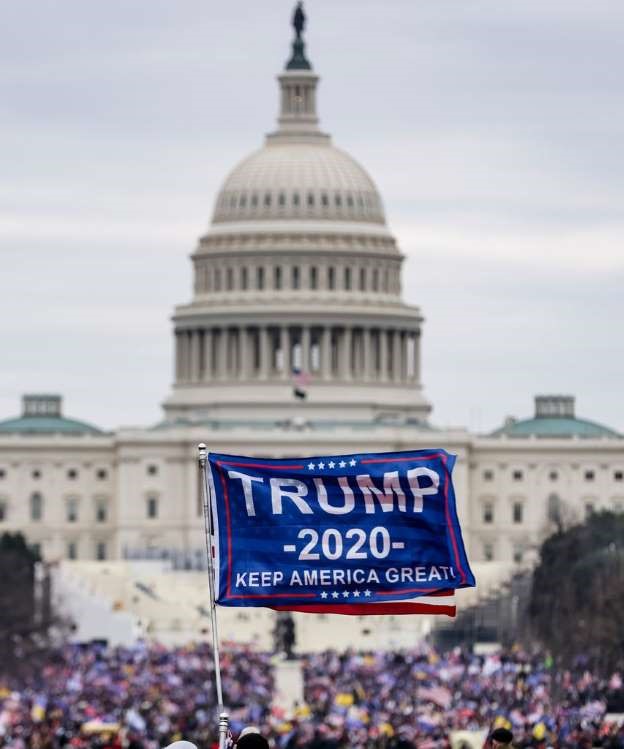 MrsOpenminded's tweet photo. QUESTION:
"How does any president "Make America Great", by mounting an Insurrection against his own country?" 

Two police dead, 3 civilians dead, scores of injuries, Pelosi's computer and podium stolen, and the mob rifling through congress's paperwork, windows and doors too. https://t.co/p6fYyvq2DZ