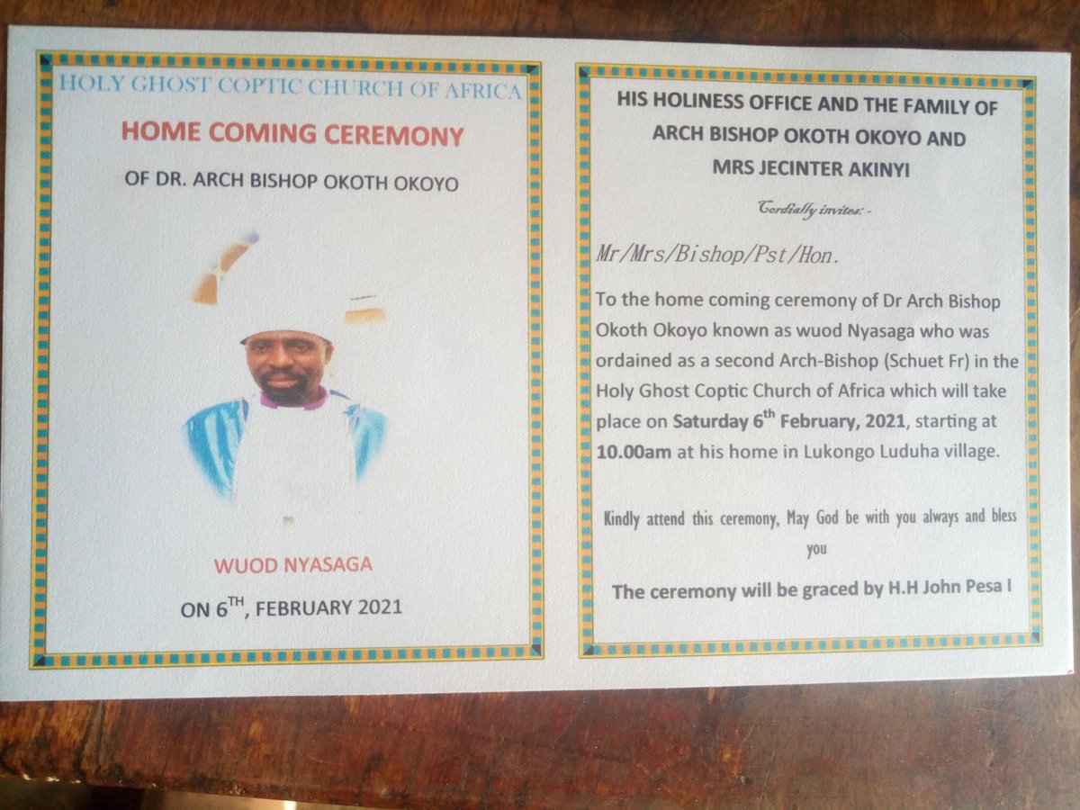 Mungu akitufikisha tarehe 6 mwezi wa pili,nawakaribisha kwangu mfike nyote.