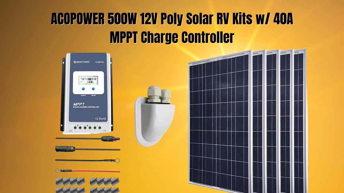 survivalgearllc's tweet photo. Thinking of going off grid? What about moving into an R.V.? The AcoPower solar RV kit might be what you are looking for, so you can go anywhere without worrying about electrical hookups! Use the power of the sun!
Buy now: https://t.co/44VQH65IzZ 
#solarpower #solarenergy https://t.co/ioJZUXEz8s