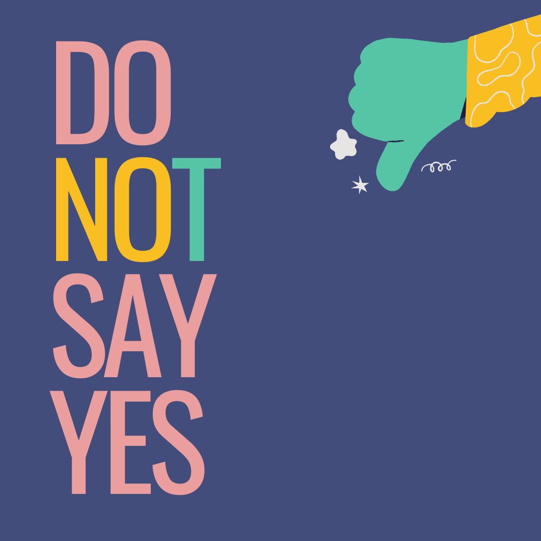 It gets exhausting saying yes to everything.

We say yes too often to clients who will not appreciate our work.
We say yes too often to people who don't care about us.

Practice saying no daily!
Once you understand the value of a no your self worth will increase ten fold.