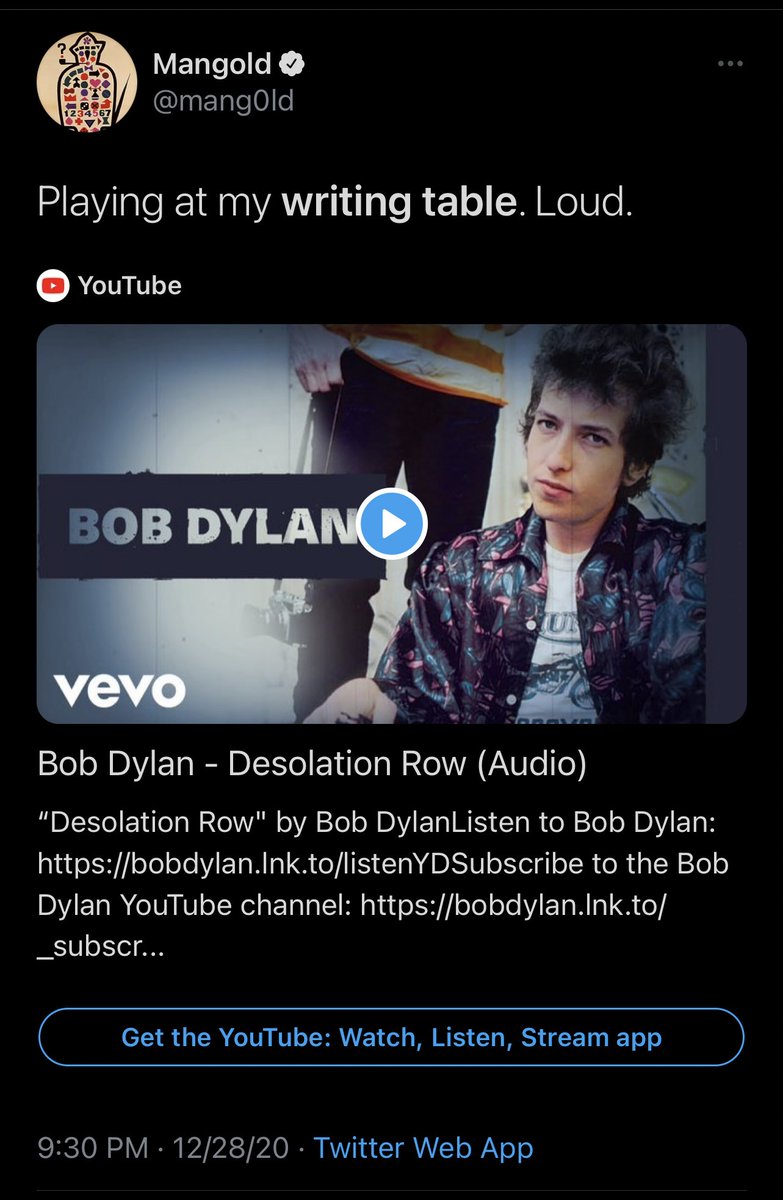 Mangold continues to tweet Bob Dylan links, leading fans to keep faith in the project!