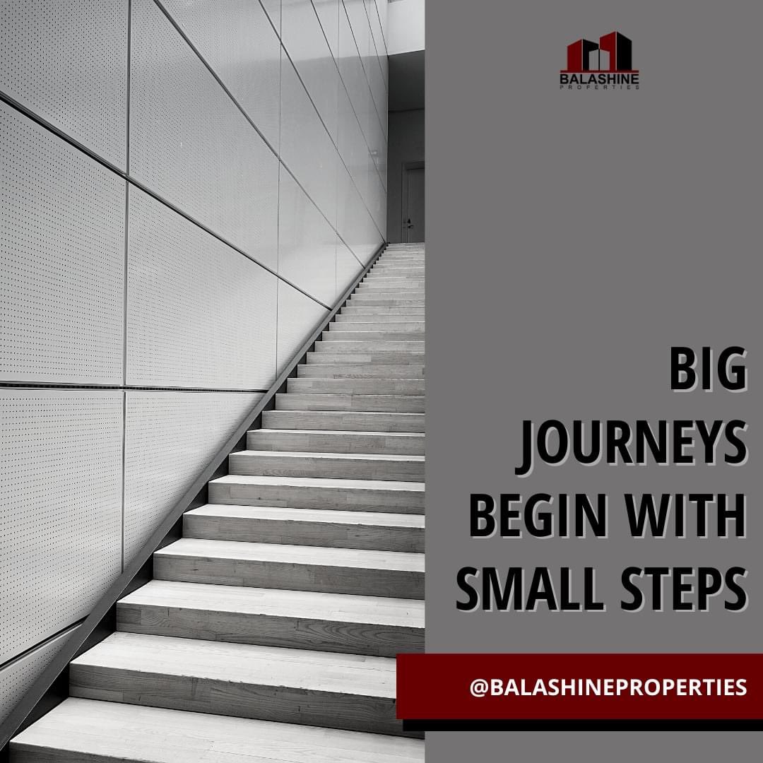 BalashineProp's tweet photo. #TipTuesday #smallsteps #journey #startsomewhere #startsomethingnew #juststart #motivation #atthebeginning #startsmall #StartSmallDreamBig #mindset https://t.co/UmrERBos1d
