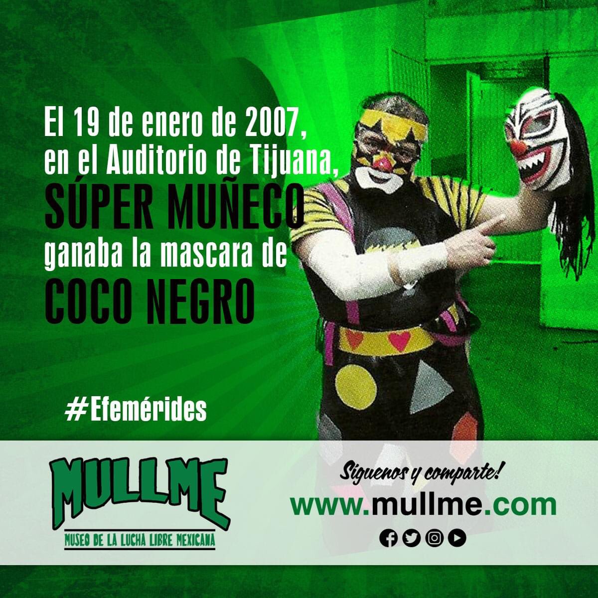 mullme664's tweet photo. El 19 de enero de 2007,  en el #AuditorioDeTijuana #SuperMuñeco gana la máscara del payaso #CocoNegro
¿Recuerdas qué otros #luchadores participaron en este #Torneo?
#Efemerides #Mullme #Tijuana https://t.co/a0h1a1MP5Q