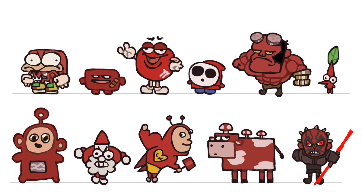 kn0nker's tweet image. streamed for 11 hours straight today lol! thanks for suggesting characters to draw!!!