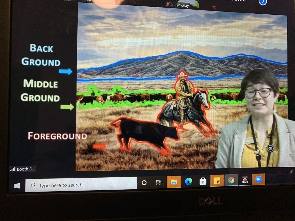 palmermiddleart's tweet photo. Excellent virtual field trip today in VA Comp, thank you to #CobbEMC and #Boothmuseum for a wonderful session on the elements of art and principles of design #art #cobbartrocks #CobbInTech https://t.co/tuhMp49nCD