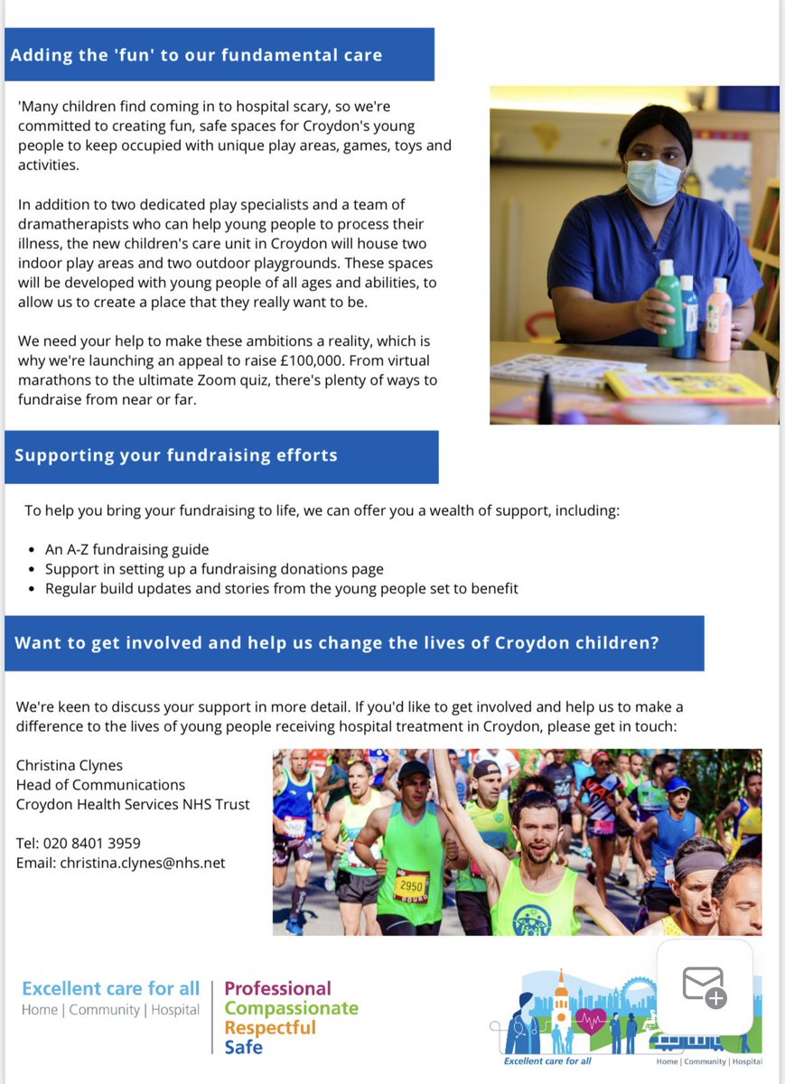 thehawks01's tweet photo. Hey!!! 👋I know loads of people out there who love a challenge, love to help and are pretty damn awesome at raising money - this is an amazing way to support your NHS 🌈 if you can think of any way to raise cash for our fantastic new children’s unit, see below, get involved!! ❤️ https://t.co/xulWpNWvV2