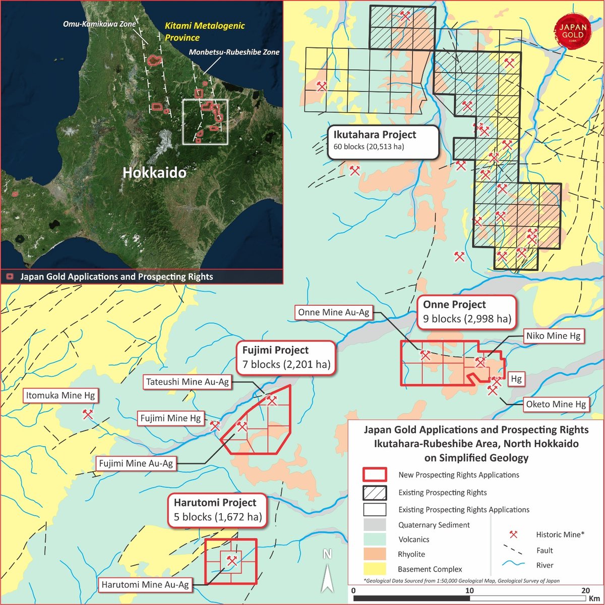 japangoldcorp's tweet photo. The Fujimi &amp; Onne Projects is an opportunity to explore the potential link between mercury and epithermal gold mineralization. DYK – this was first identified in the late 19th century that resulted in a deposit discovery of 3.5 Moz of #gold?

Learn more: https://t.co/Qqe13pxMaO https://t.co/dBFRczaPhq