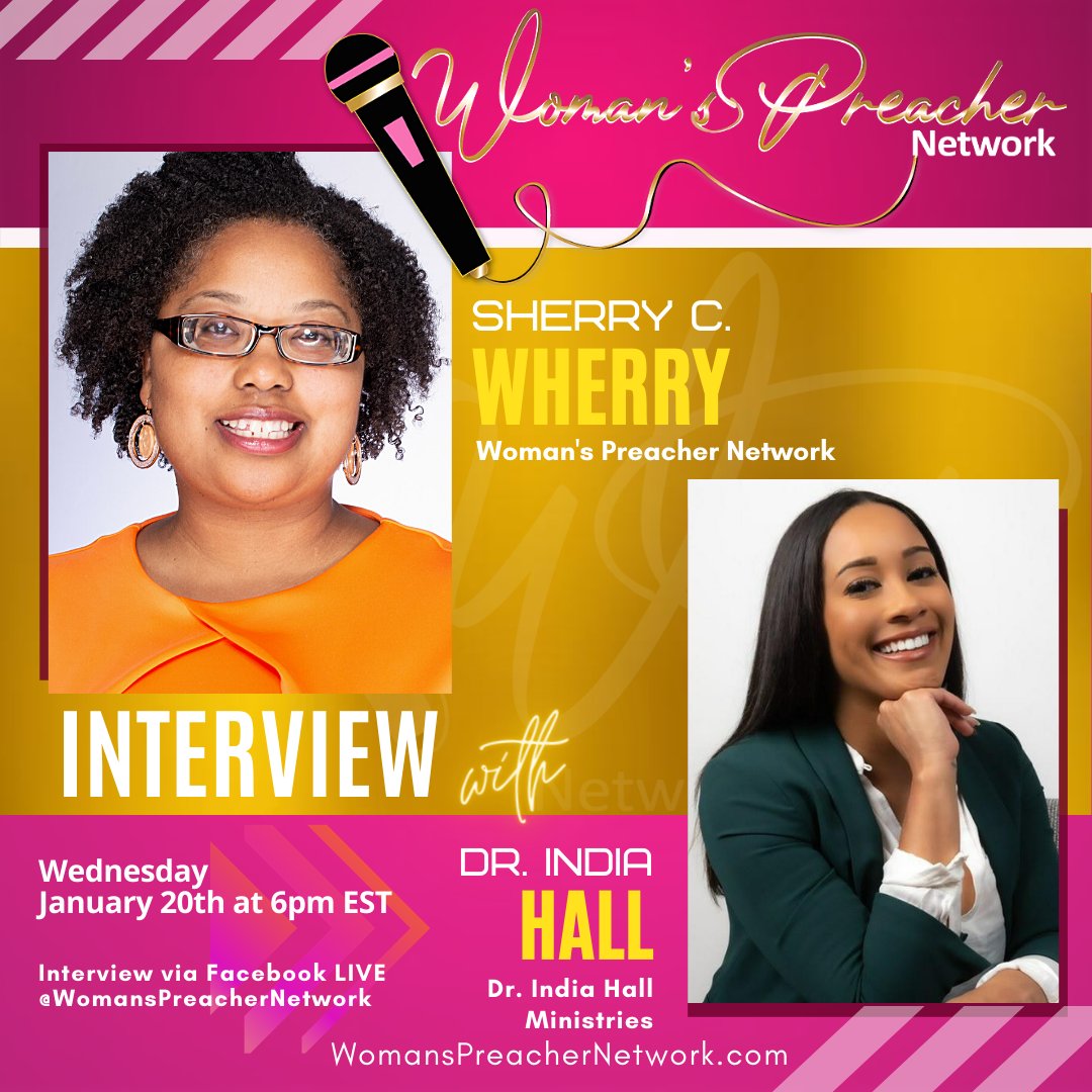 WomanPreachNet's tweet photo. We'll be interviewing Dr. India LIVE tomorrow at 6pm EST on the WPN Facebook page. Join us! https://t.co/VPDASgNZq2