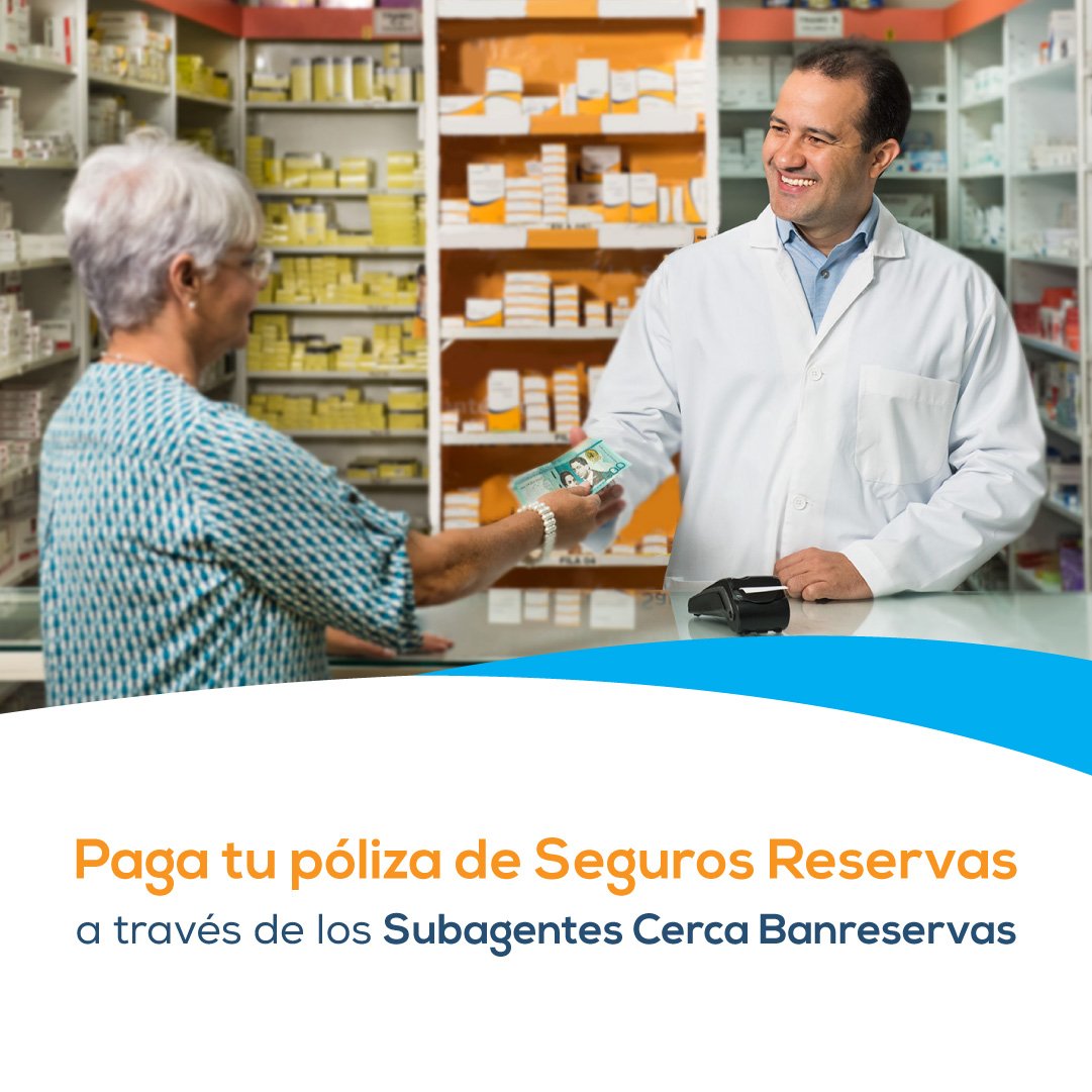 BanreservasRD's tweet photo. Ahora puedes realizar el pago de tu póliza de Seguros Reservas a través de los Subagentes Cerca Banreservas.#CanalesBanreservas #TuBancoFueraDelBanco #Banreservas https://t.co/zaAmNEXCOv