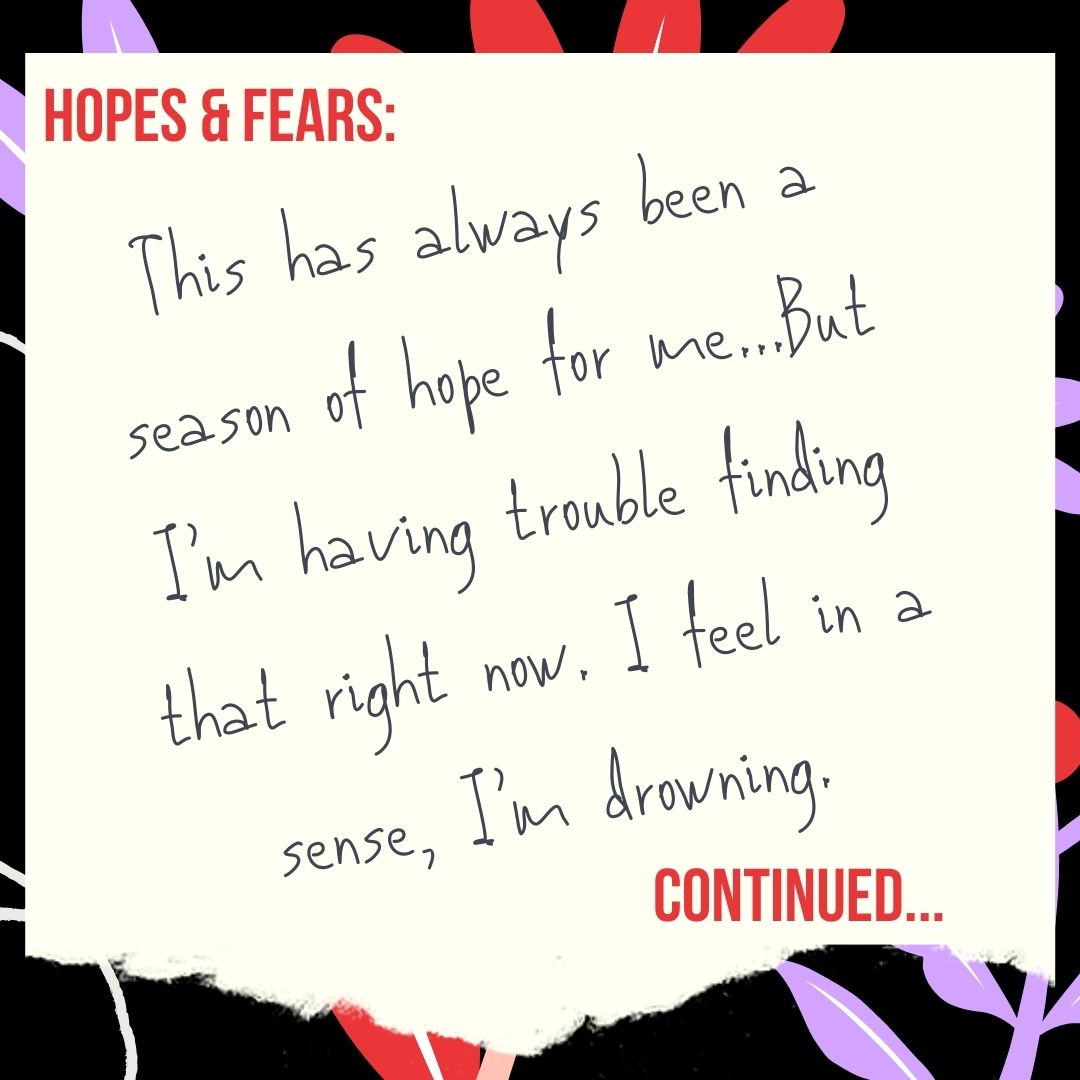 hwcommunity's tweet photo. During Highway’s Christmas Eve service, we invited our community to share their hopes and fears this Christmas. These have been rendered into a series of graphics which we’re sharing over social media this month. What are your hopes and fears for 2021? Share them below. https://t.co/5dRorlRO0v
