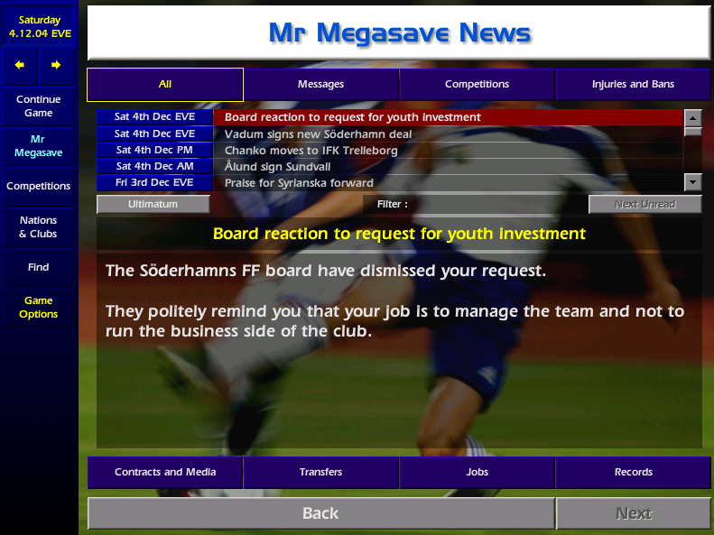 A month before my usual winter excursion to Kurdistan, I chance my luck again with Gosta. Our sportshall facilities have been deemed "awful" for over a year now. Only 1 lightbulb works & everytime the ball hits the ceiling a cloud of asbestos rains down - do I give an ultimatum?