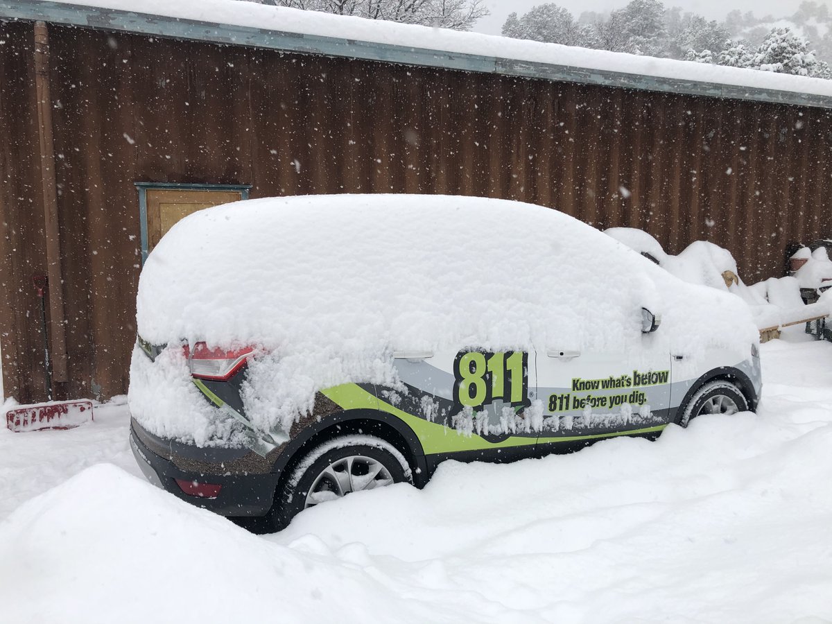 Southwest Damage Prevention Liaison, David Waller snapped a picture of his 811 vehicle in Durango! What the weather like where you are at?