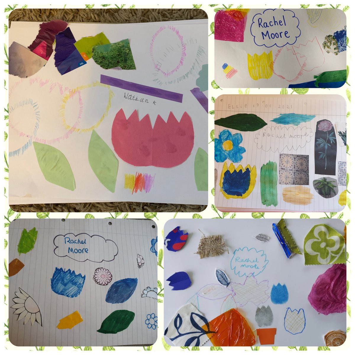 delceacademy1's tweet image. In Art the Inventors created mood boards using our our focus artist of the term Rachel Moore @iprintedthat as inspiration. We created our own stencils out of card and used them on our mood board as well as looking at colours, textures and different prints.