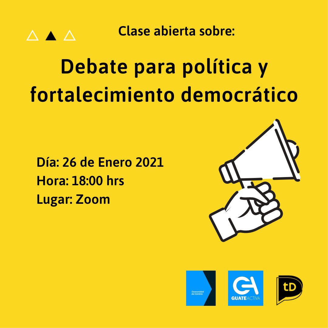 tudebatedigital's tweet photo. Acompáñanos este martes 26 de enero a nuestra clase abierta impartida por Allan Ortiz

Recuerda llenar el formulario de inscripción 

https://t.co/B6cETHGeZL https://t.co/ReRkRxZ6EG