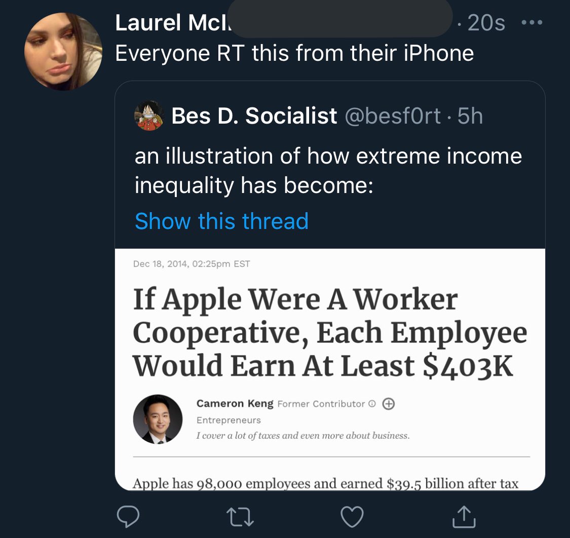 interesting fact: iphones would still be produced if apple inc was a coop