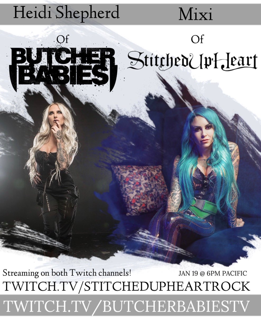 StitchedUpButcherParty TONIGHT on <a href="/Twitch/">Twitch</a>! Stoked to see my gal pal <a href="/Mixiofficial/">𝕸𝖎𝖝𝖎</a>🤘💚
Pretend I’m a journalist from the magazine ‘These a Chicks F@#*ing Rock’. What questions should I ask Mixi? 😂 
See you tonight at 6pm PST 🙌 

twitch.tv/butcherbabiestv

My photo by <a href="/jeremysaffer/">jeremy saffer</a>