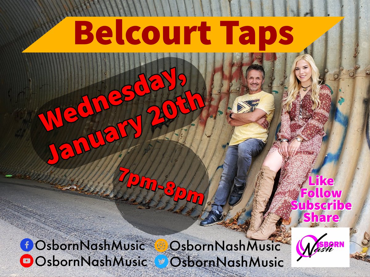 OsbornNashMusic's tweet photo. THIS WEEK!!!!
We can't wait for these fun music filled nights at @BelcourtTaps &amp; @AlleyTaps!!!
😁🎶😃💖🎤🥳🎸 https://t.co/9LZcSWKEuK