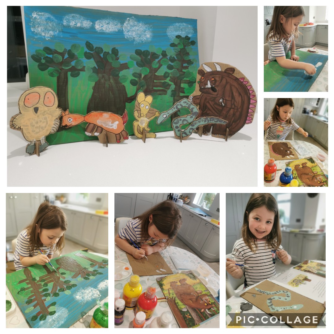 Georgina's gruffalo work...I wonder whether she could be the next #AxelScheffler 🤔? #TheGruffalo #JuliaDonaldson #favouritestory #homeschooling2021